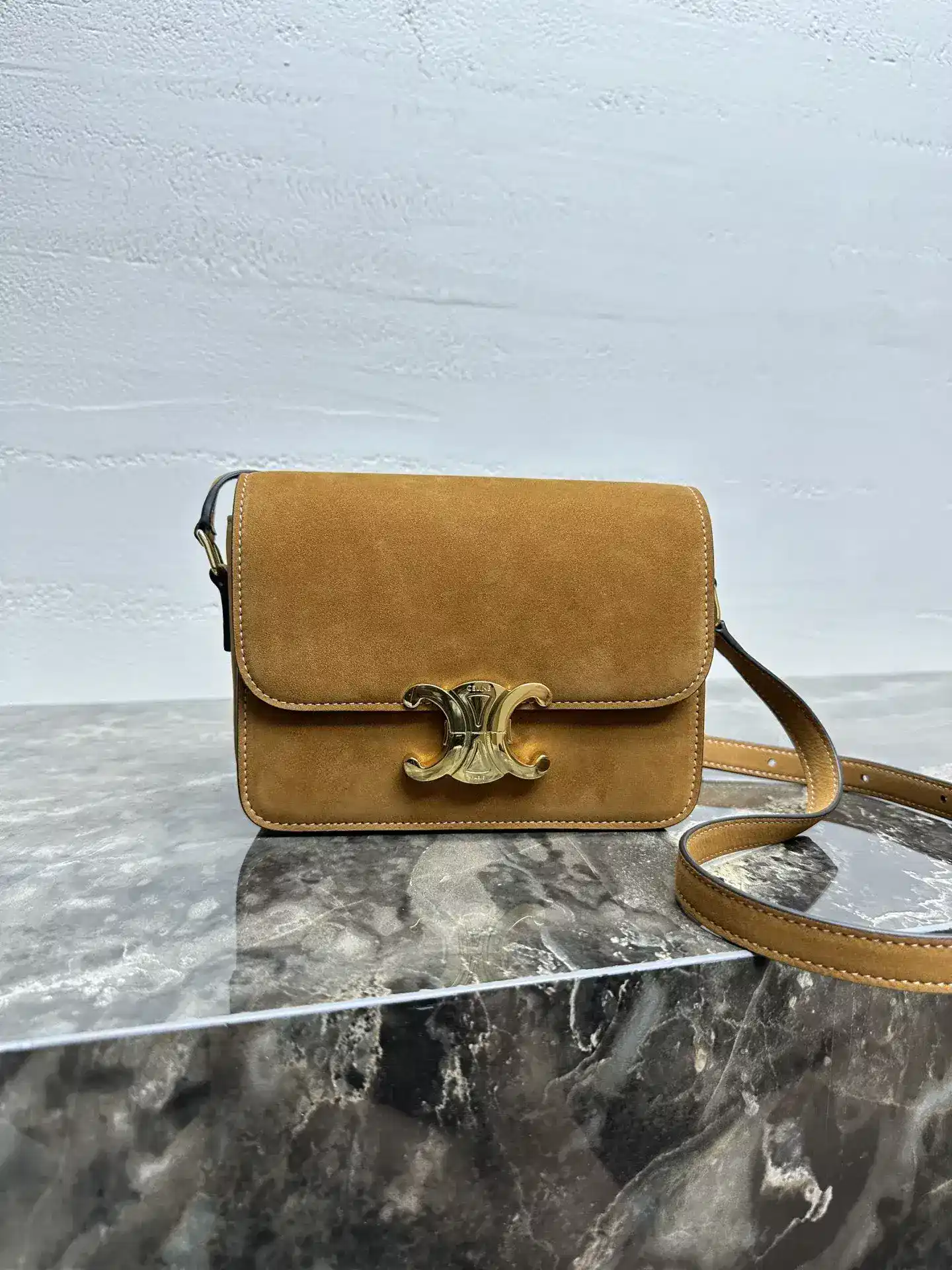 Celine Triomphe Calfskin Crossbody Bag product photo from LabelPicks