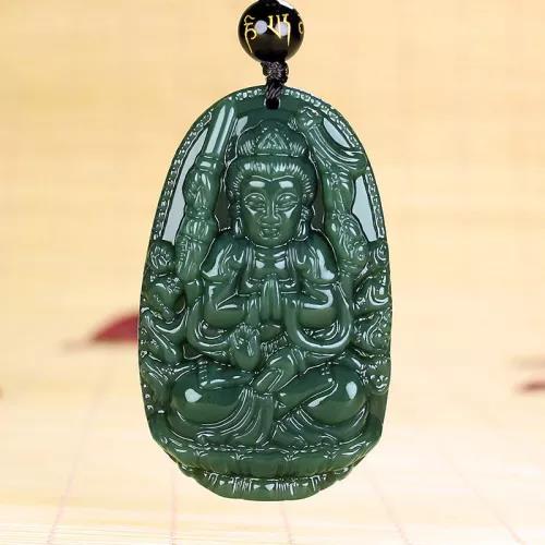 Xinjiang bodyguard Buddha patron saint pendant natal Buddha Guanyin male and female jade pendant