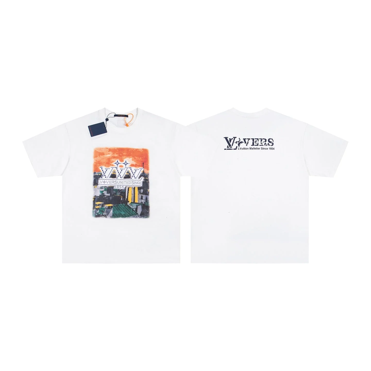 Pressed drill printed short sleeve tshirt
