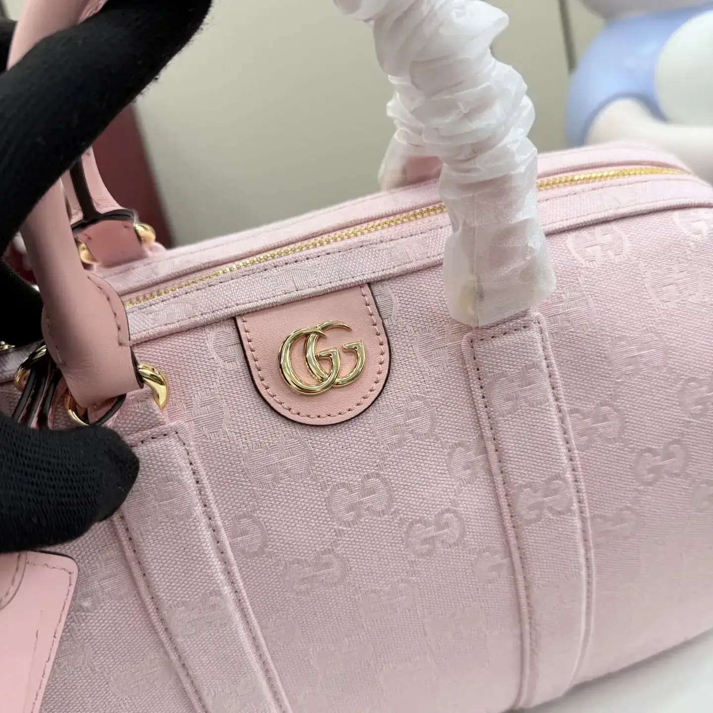 Gucci Pink Ophidia GG Supreme Canvas Top Handle Bag product photo from LabelPicks