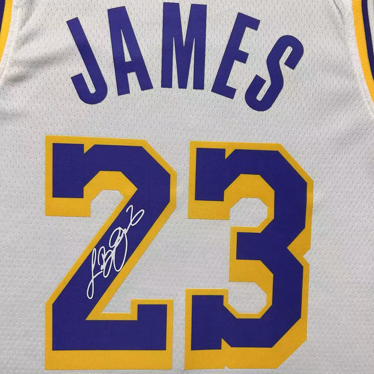 Lebron James SIGNED Signature LA Lakers White Shirt/Jersey - COA 24/25