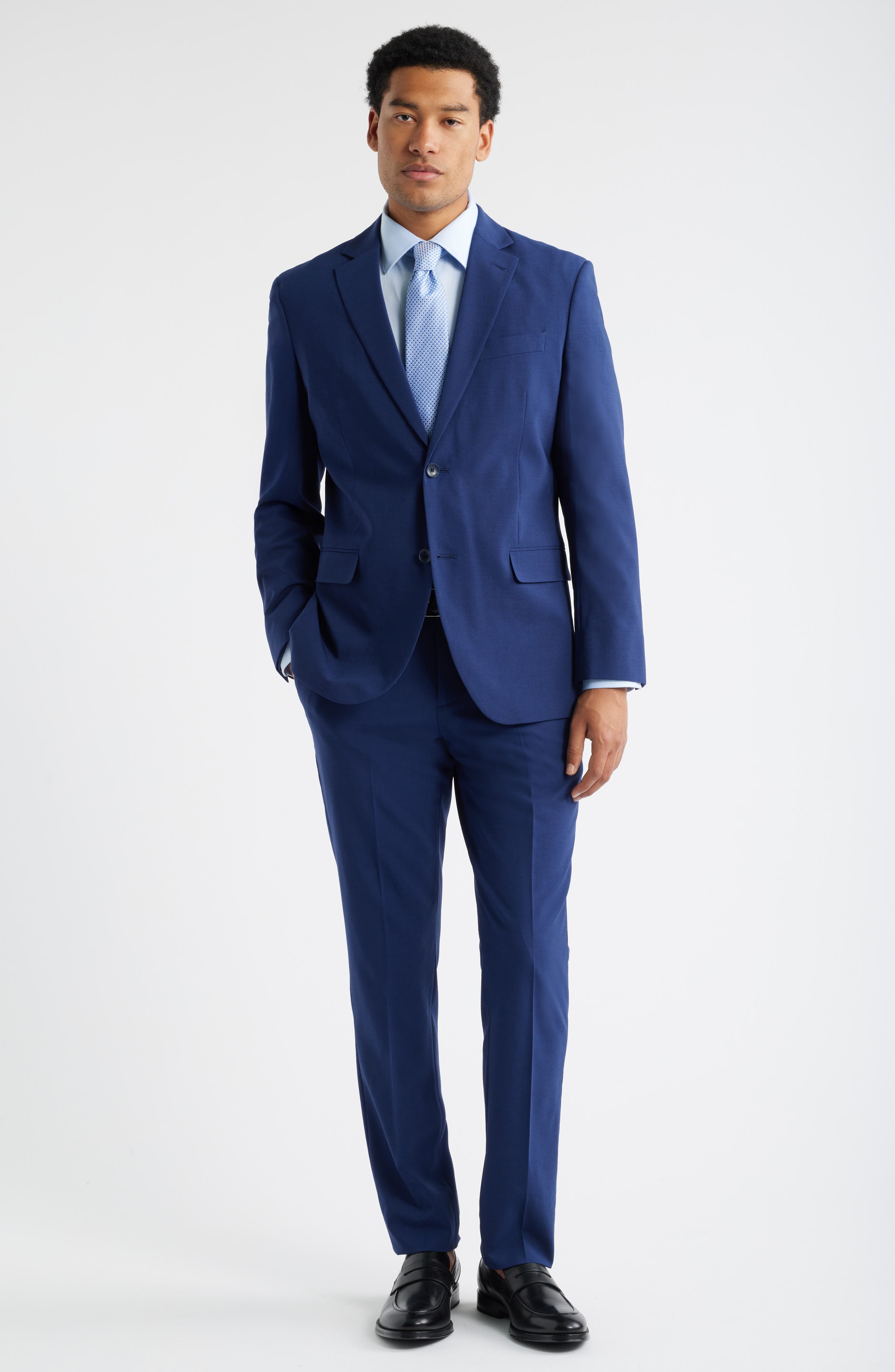 Nordstrom Henrik Trim Fit Solid Stretch Wool Suit Jacket