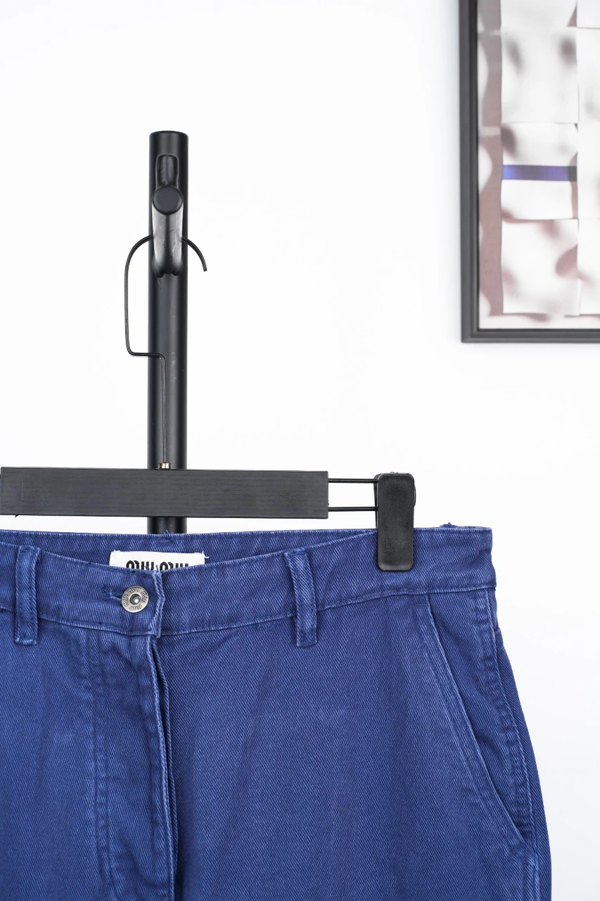 Miu Miu Blue Washed Cargo Pants product photo from LabelPicks