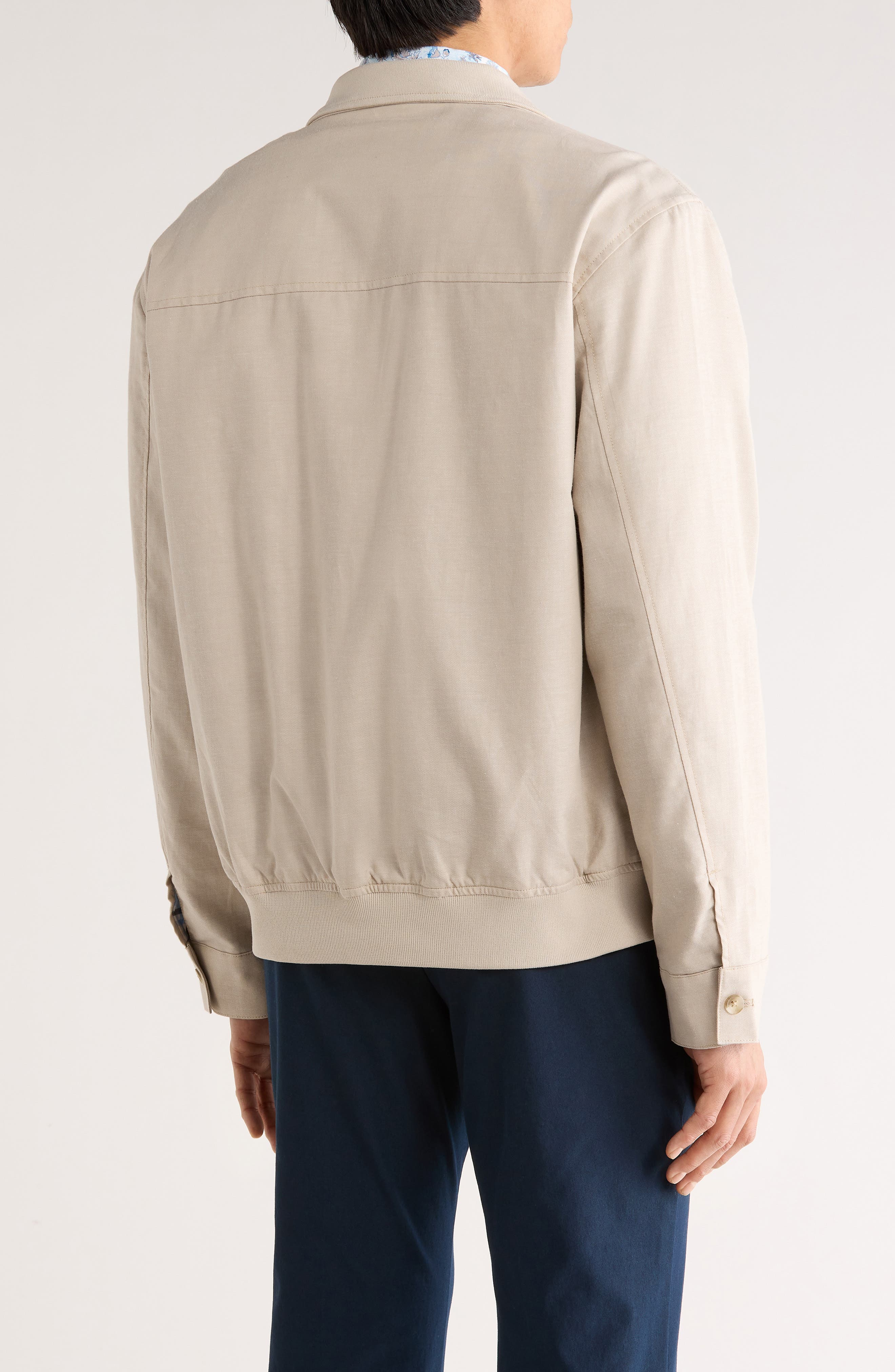 14th & Union Harrington Stretch Cotton & Linen Jacket
