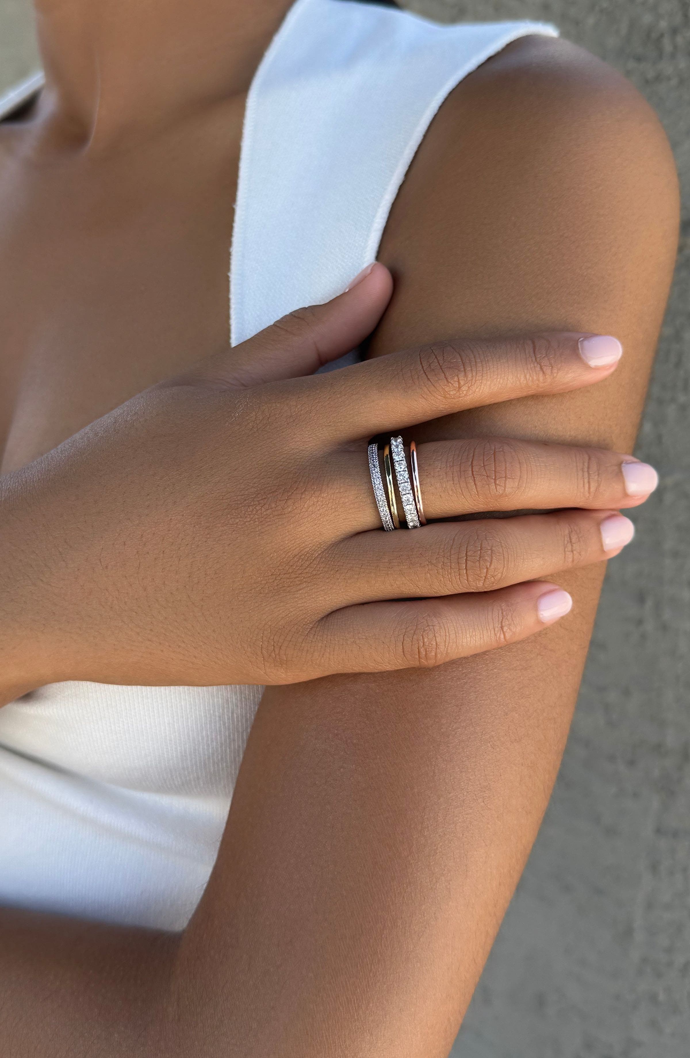 Adornia Tri-Tone Band Ring