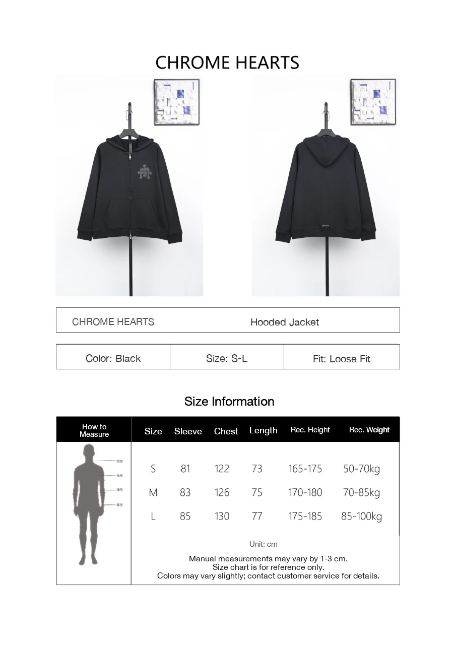 Chrome Hearts Black Cross Leather Patch Hooded Jacket product photo from LabelPicks