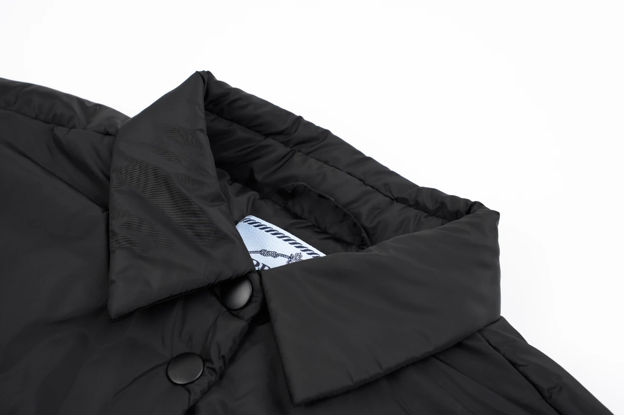 Prada Black Re-Nylon Single-Breasted Shirt Jacket product photo from LabelPicks