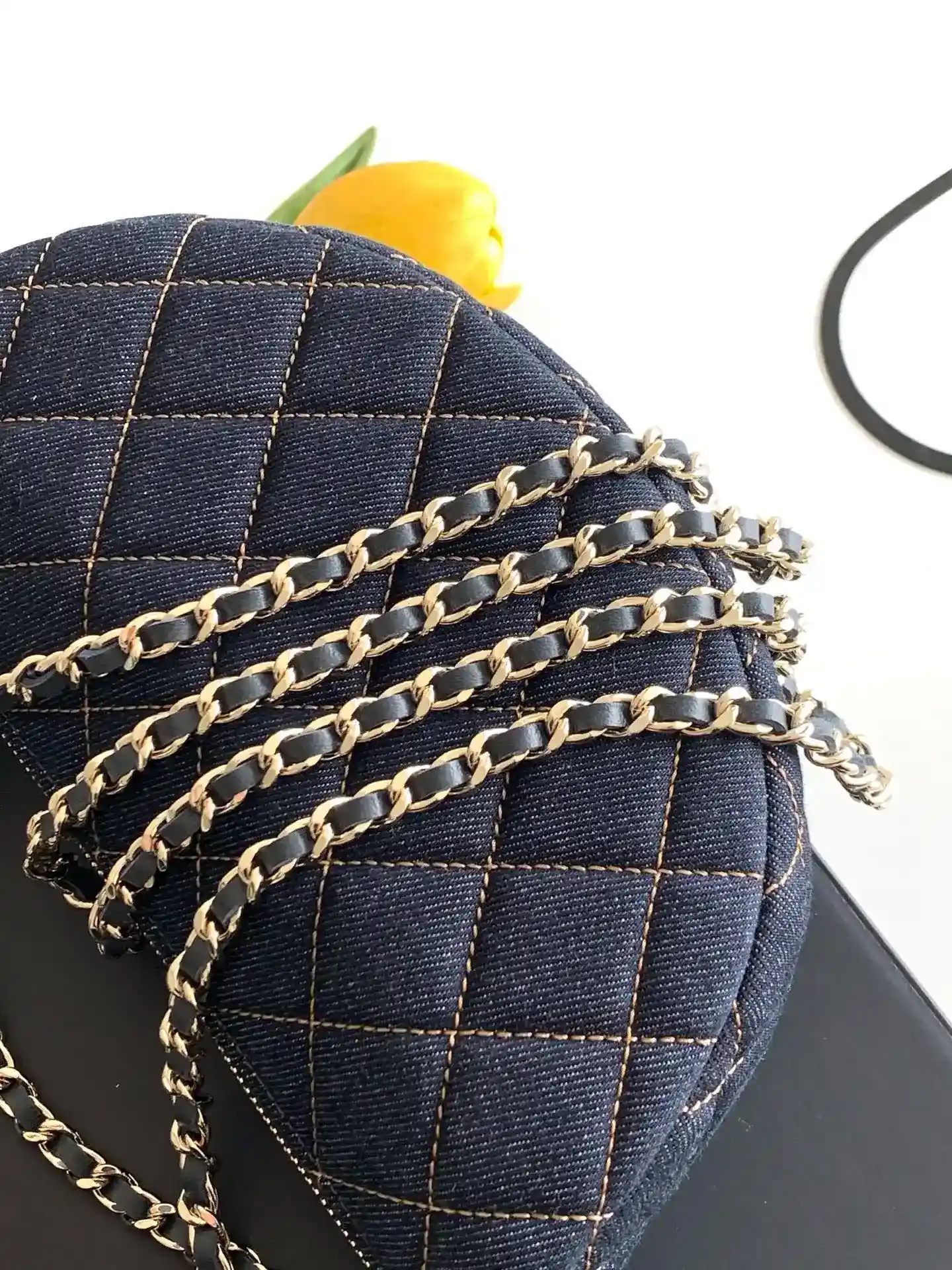Chanel Navy Quilted Leather Shoulder Bag product photo from LabelPicks