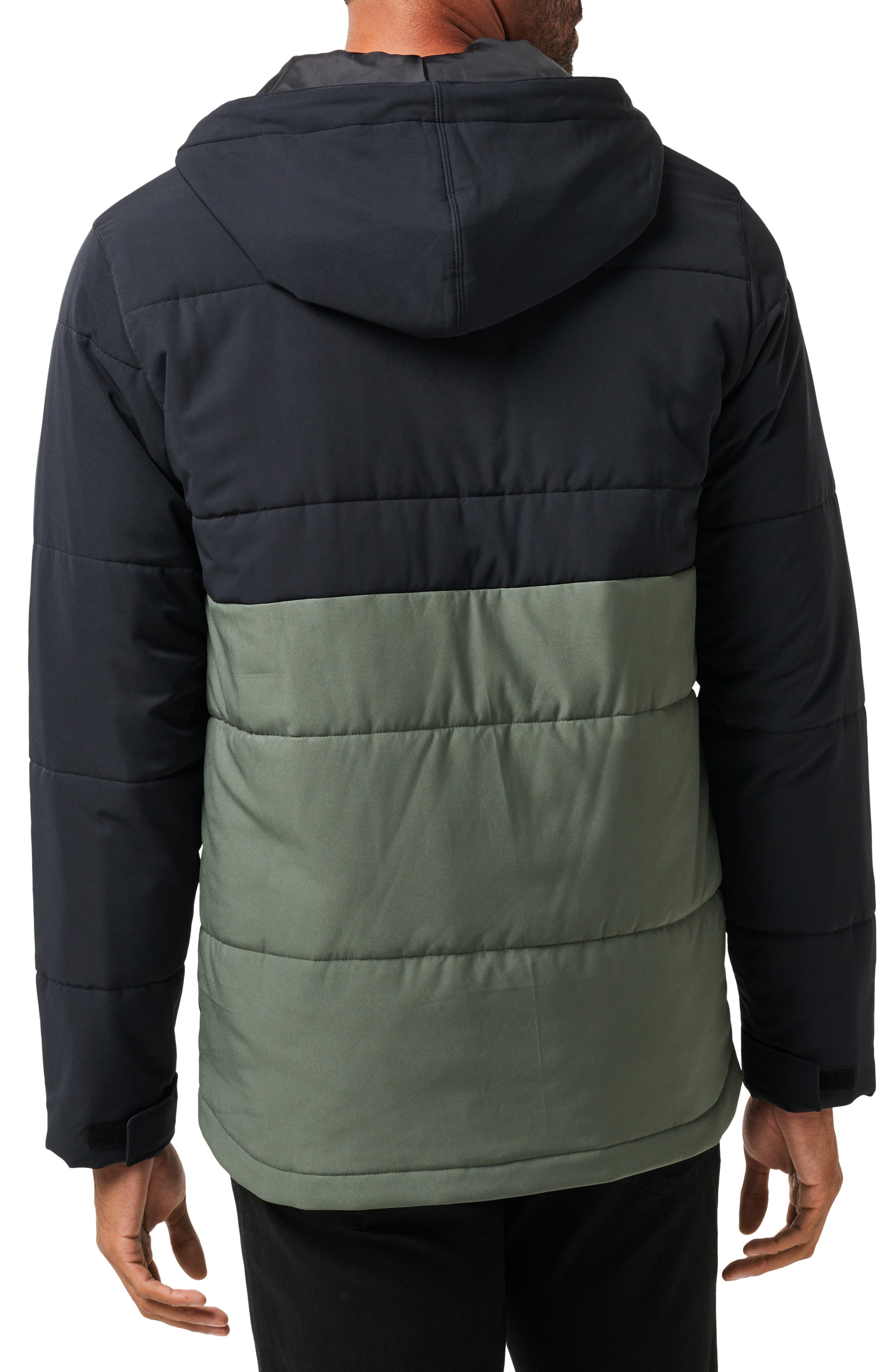TravisMathew Torch Runner Colorblock Quilted Hooded Jacket