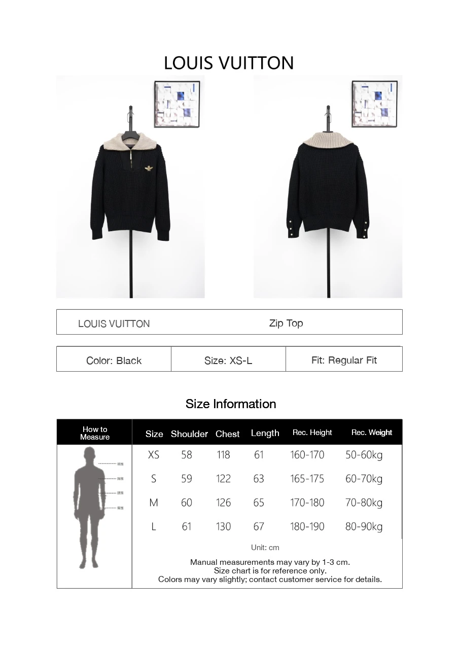 Louis Vuitton Black Crown Half Zip Pullover Sweater product photo from LabelPicks