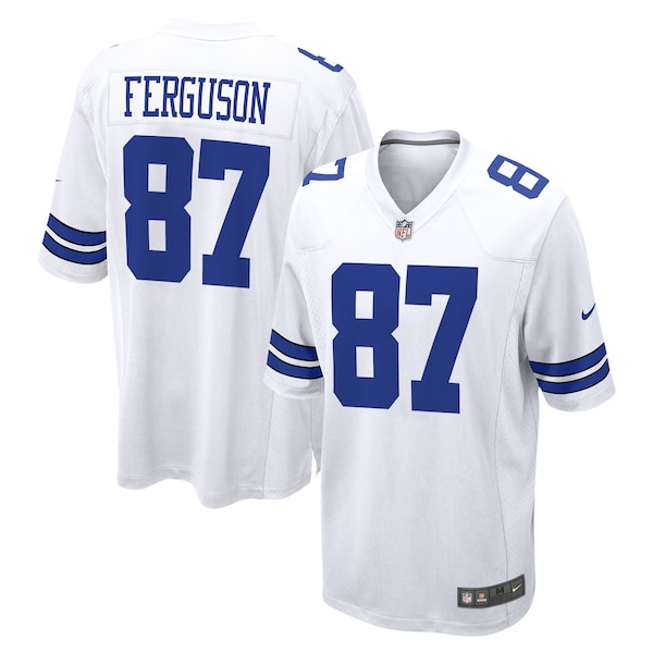 Jake Ferguson Dallas Cowboys Nike Game Jersey - White/Navy