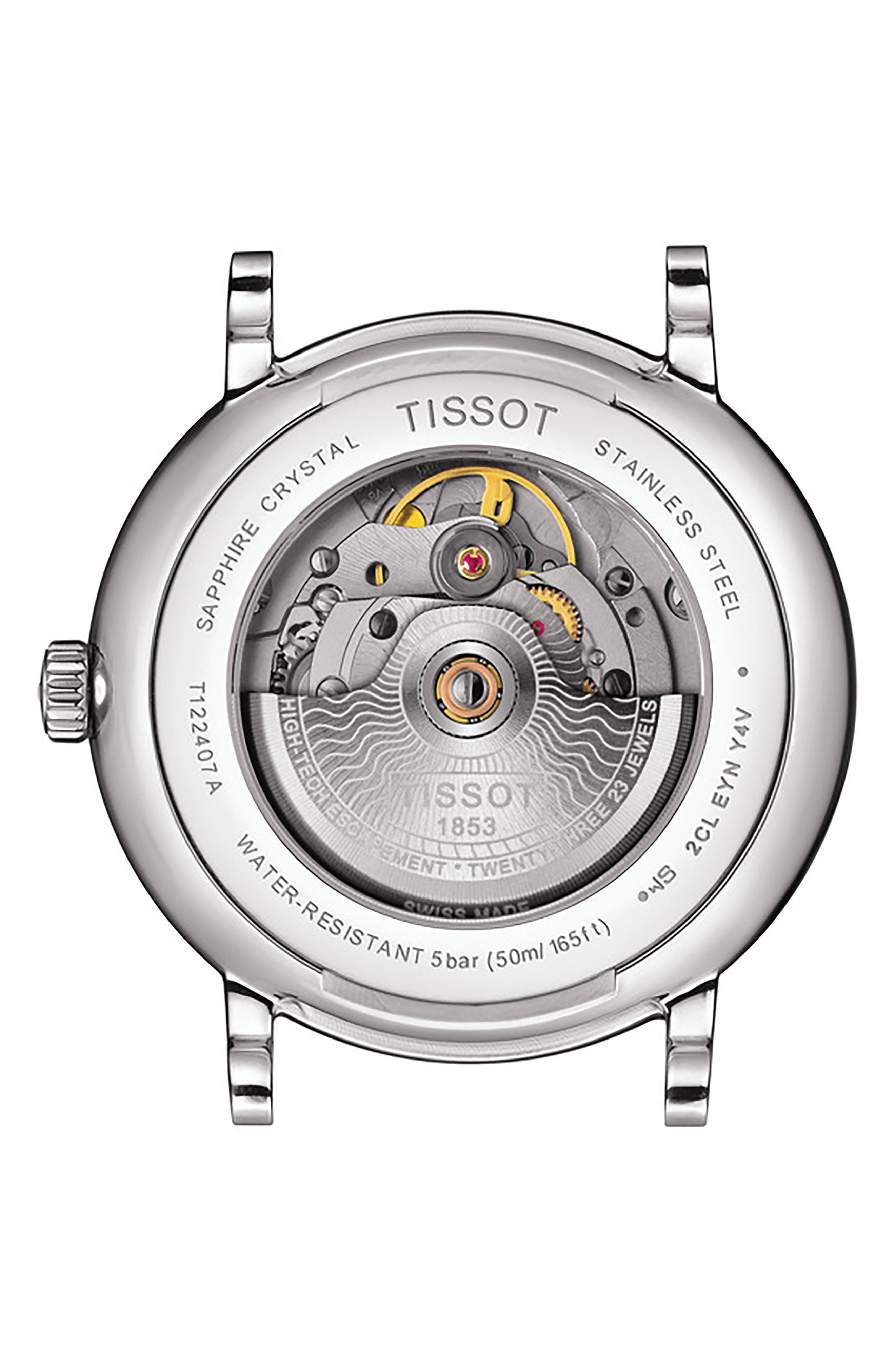 Tissot T-Classic Carson Powermatic 80 Leather Strap Watch, 40mm