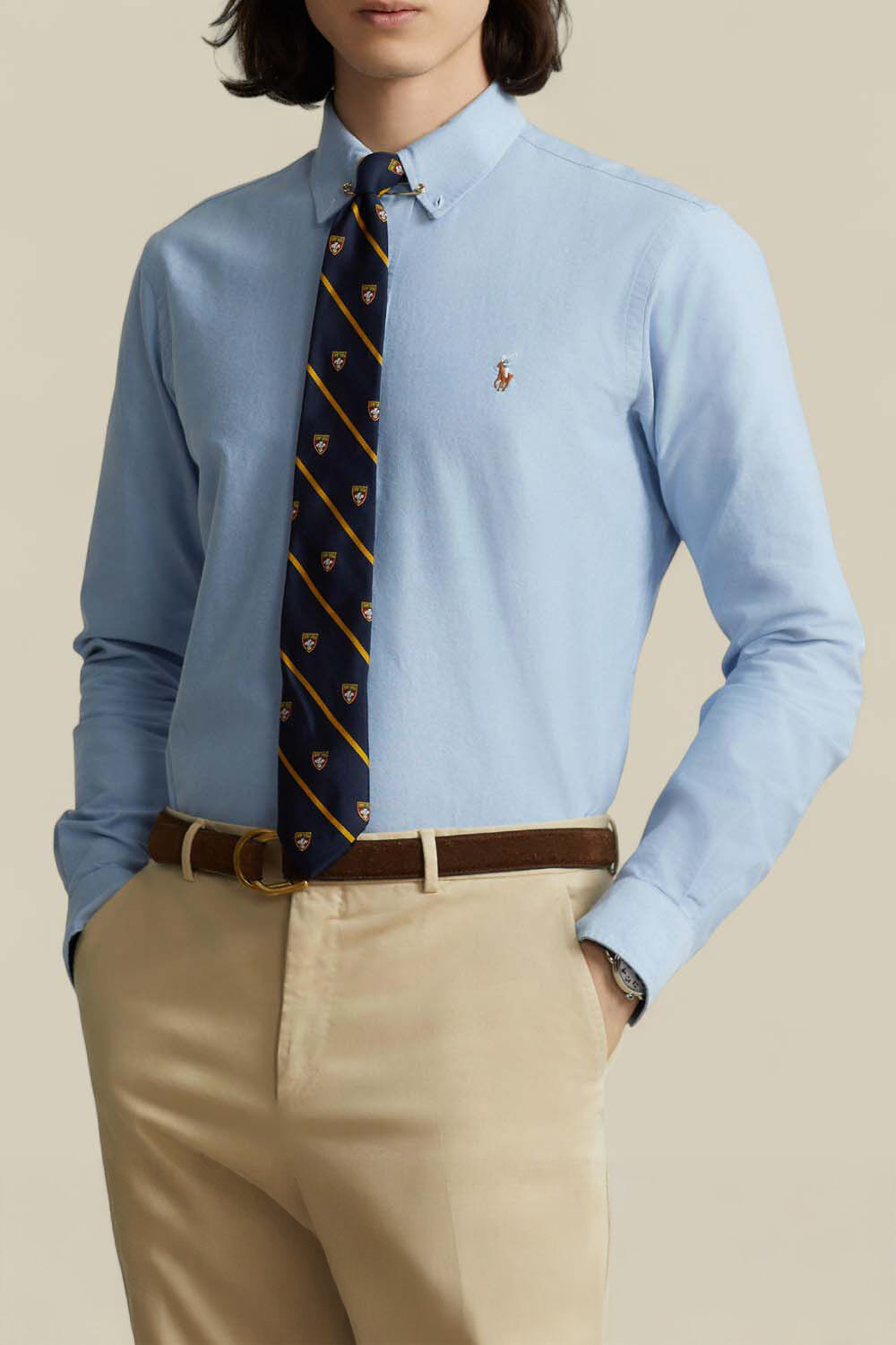 POLO RALPH LAUREN חולצה מכופתרת אוקספורד סלים פיט