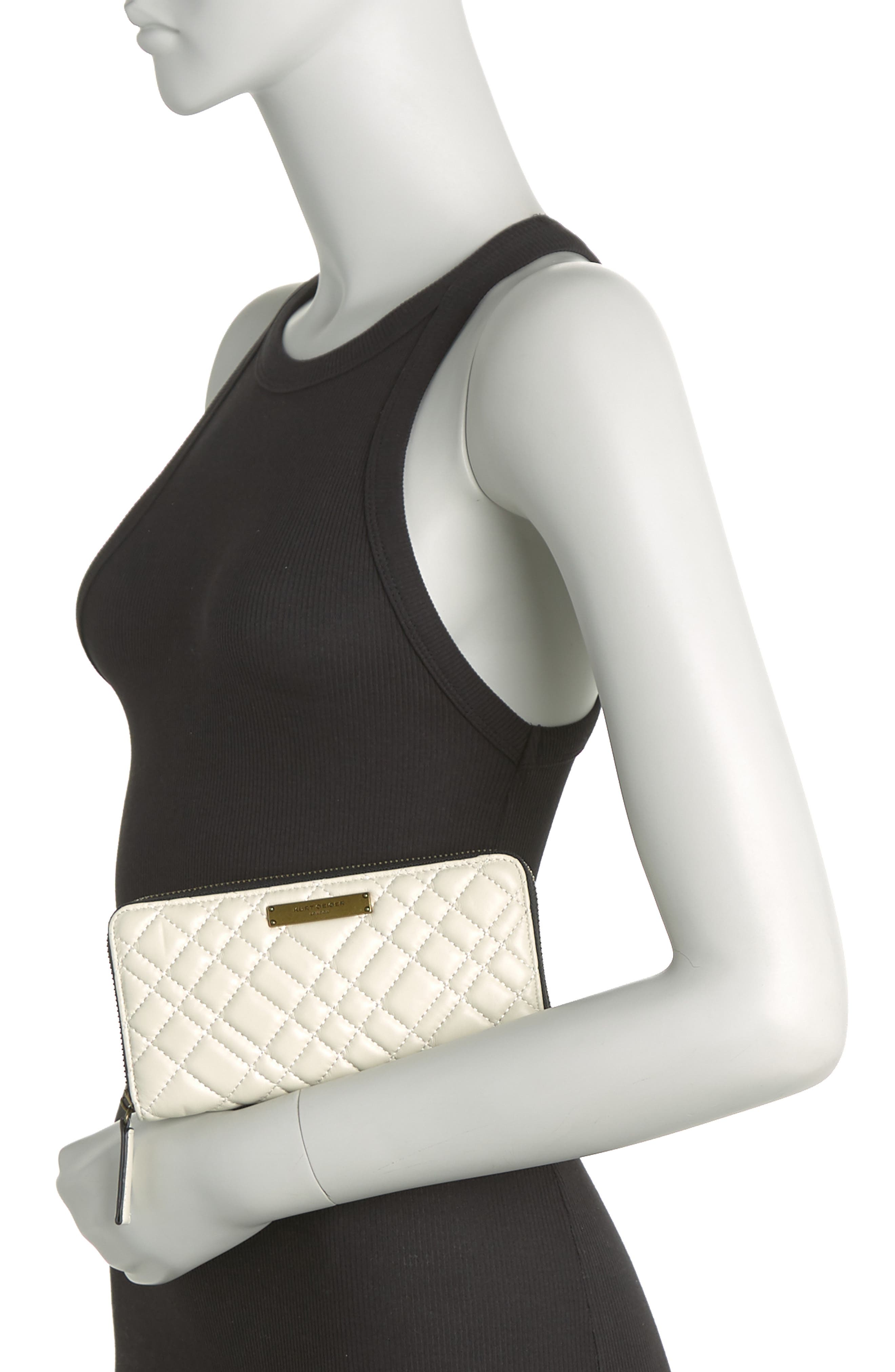 Kurt Geiger London Quilted Leather Zip Around Wallet