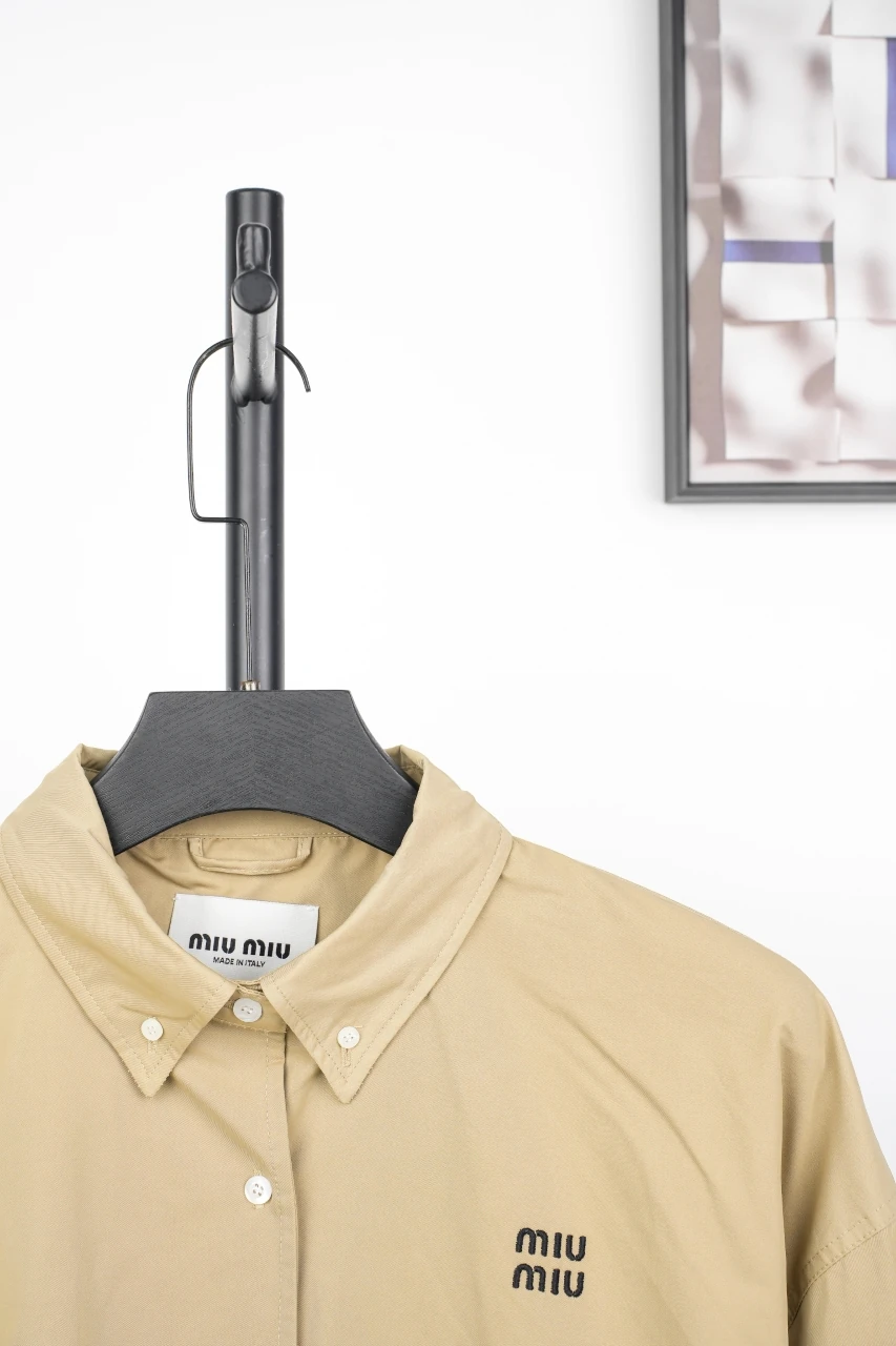 Miu Miu Beige Cotton Shirt Jacket product photo from LabelPicks