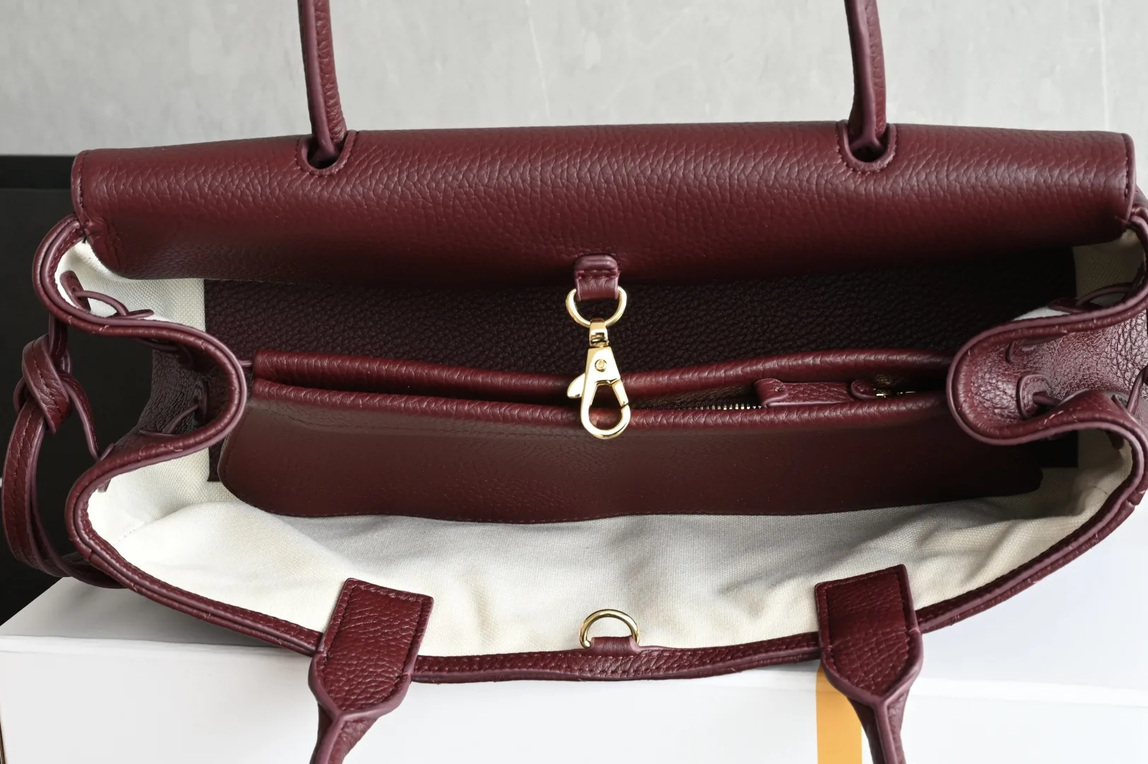 Chanel Burgundy Calfskin Top Handle Bag product photo from LabelPicks