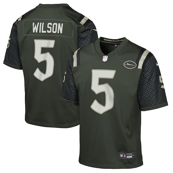 Garrett Wilson New York Jets Nike Youth 2025 Rivalries Collection Game Jersey - Gotham Green