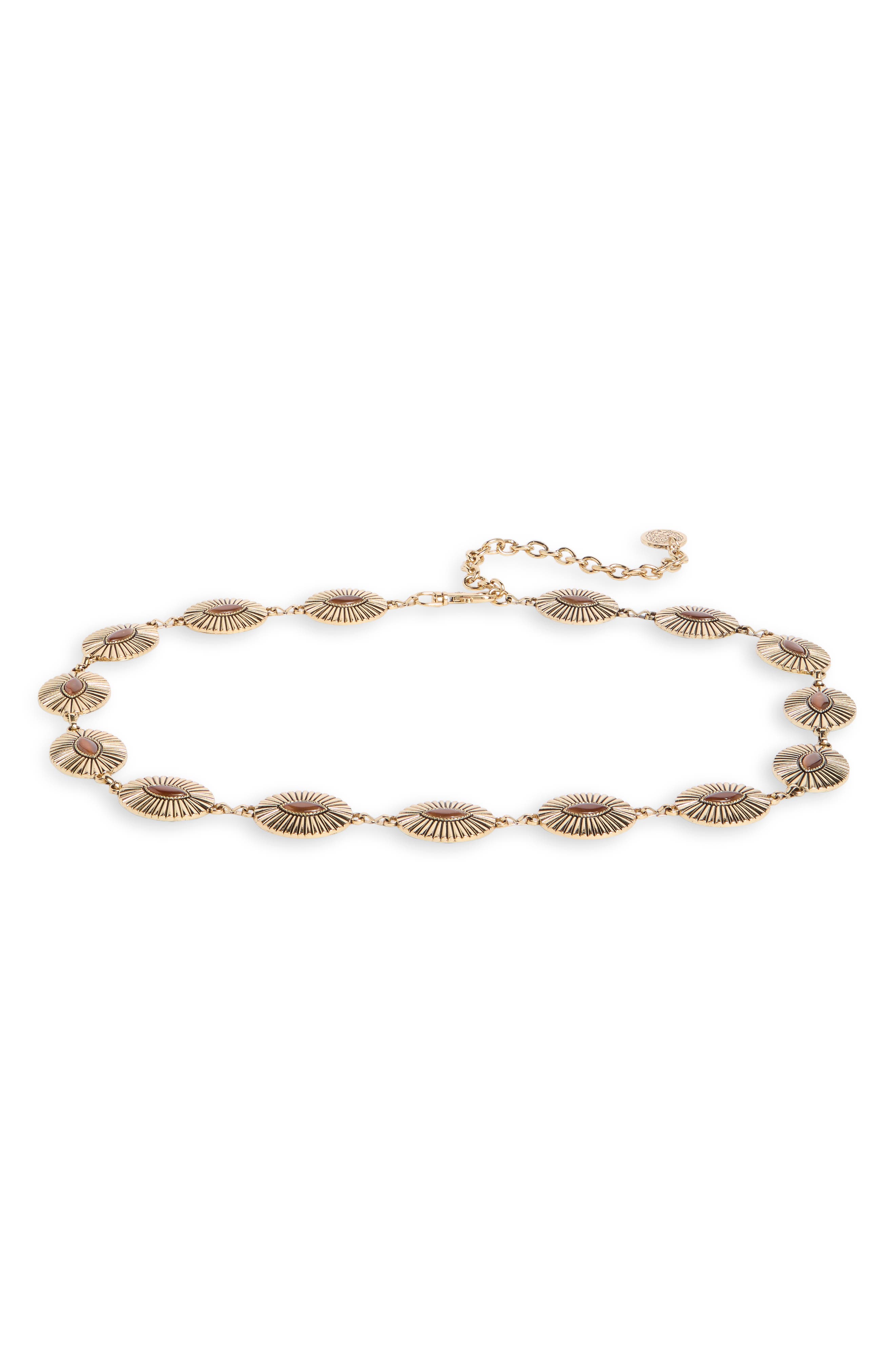 Vince Camuto Stone Conch Chain Belt