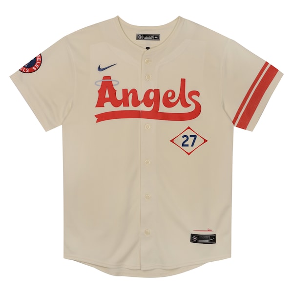 Mike Trout Los Angeles Angels Nike Preschool City Connect Limited Player Jersey - Cream
