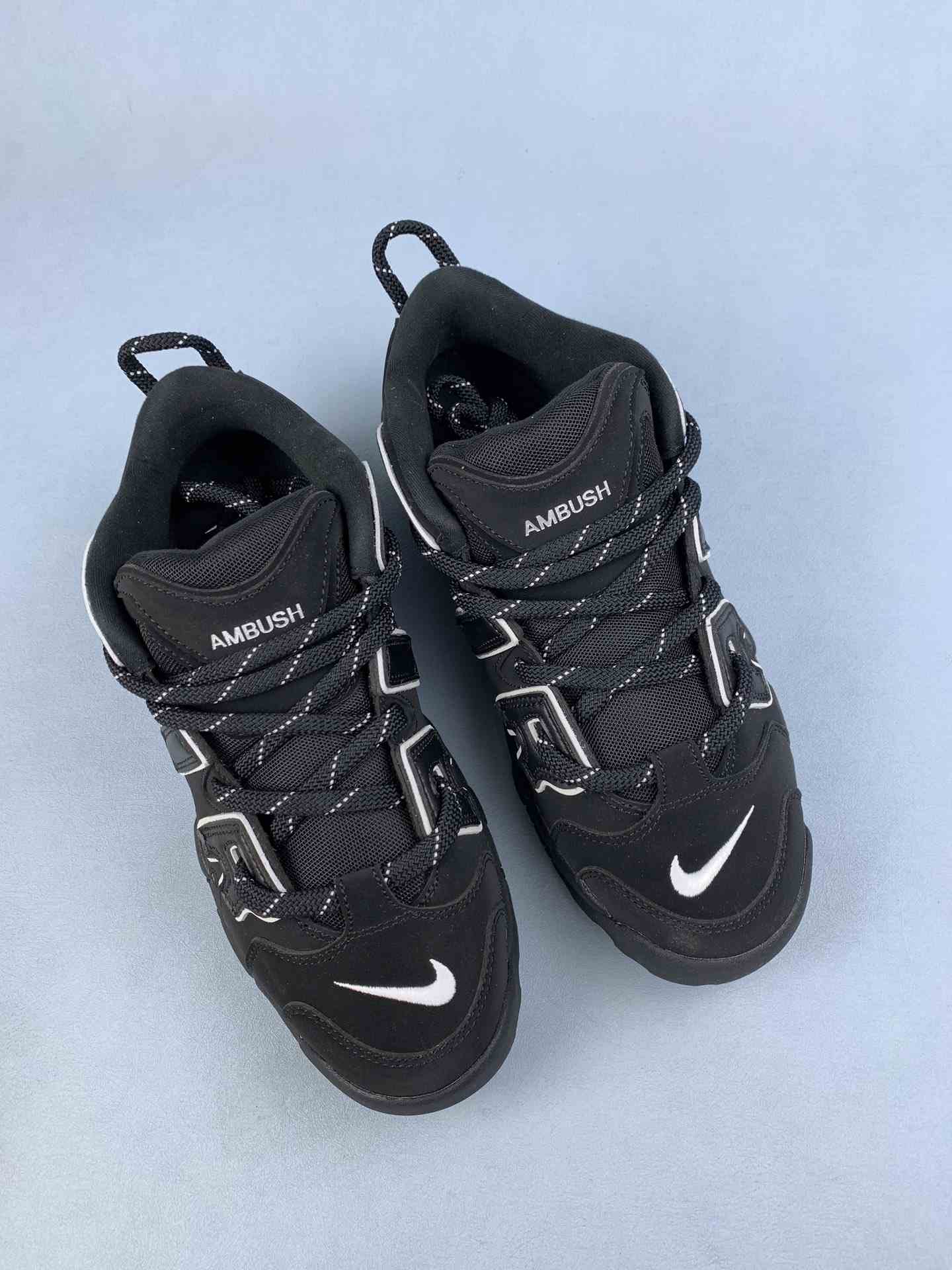 AMBUSH x Nike Air More Uptempo Low SP “Black and White” - Black/White/Black