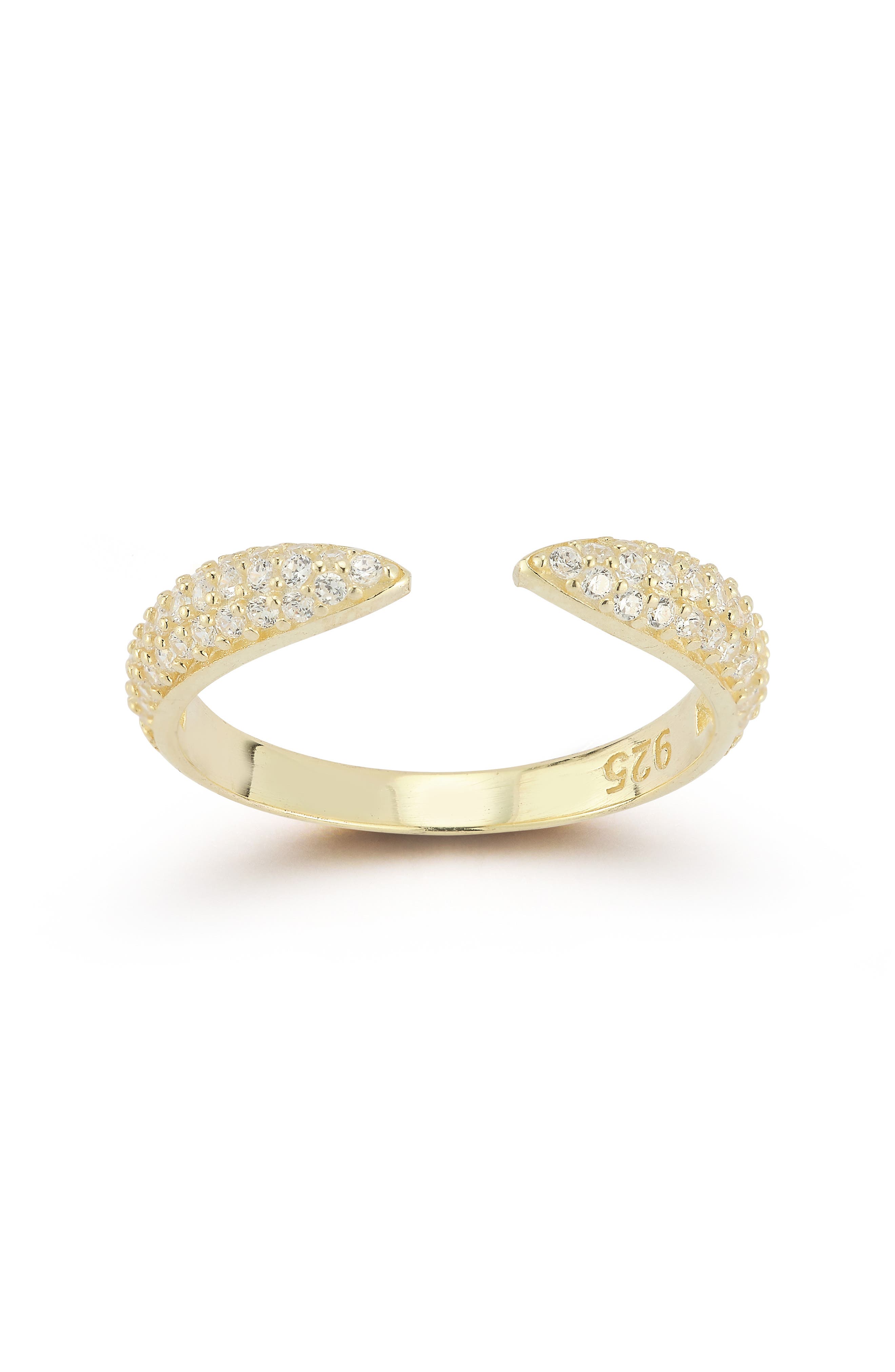 GLAZE JEWELRY Cubic Zirconia Claw Split Shank Ring