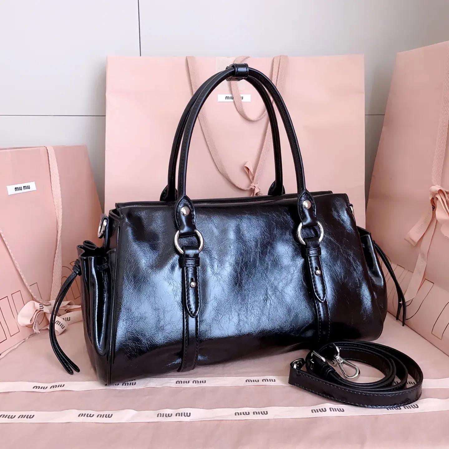 Miu Miu Chain-Accented Shoulder Bag product photo from LabelPicks