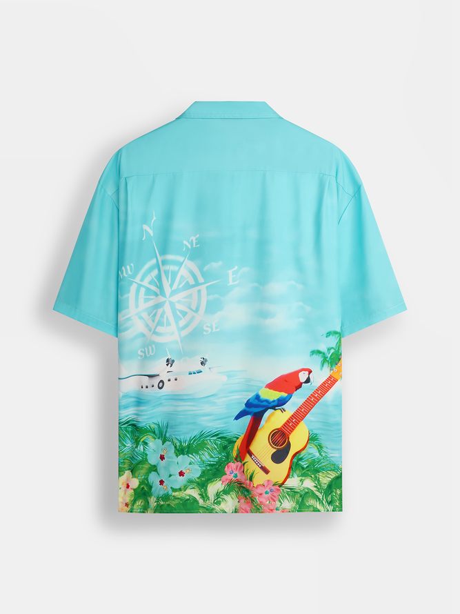 Retired Not My Problem Anymore Chest Pocket Short Sleeve Hawaiian Shirt