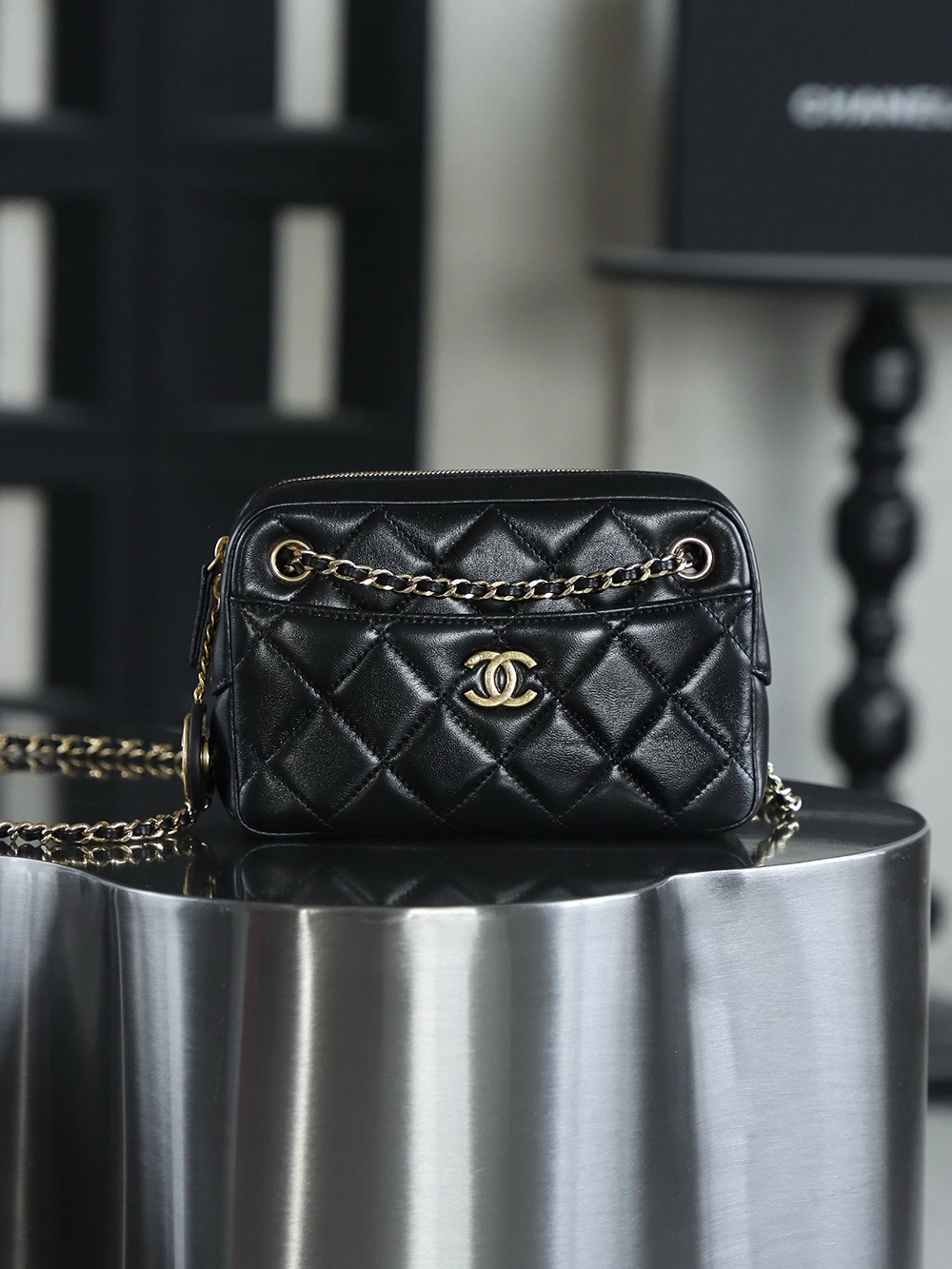 Chanel 24K Gold Coin Camera Bag Small