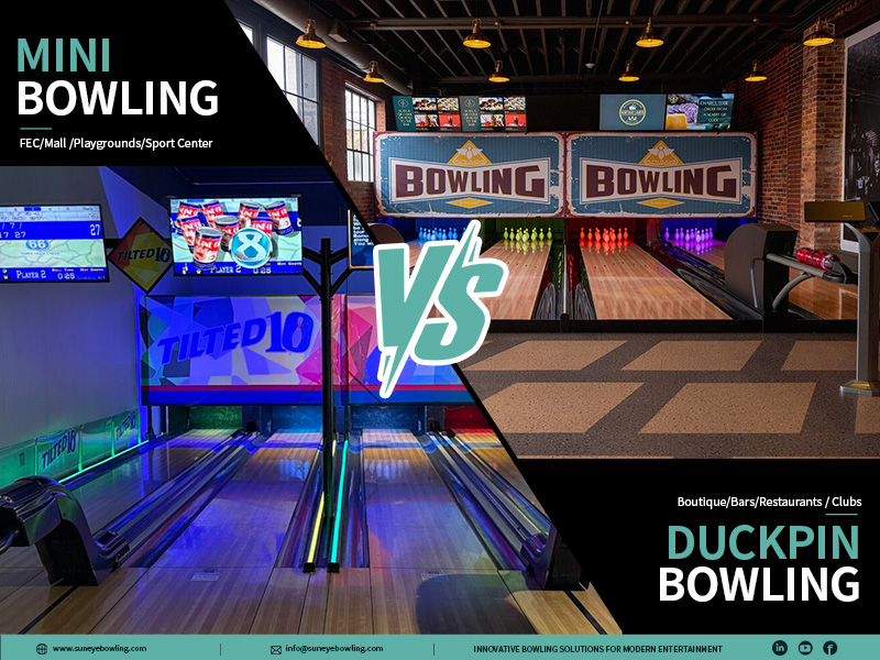 Size of Mini Bowling vs Duckpin Bowling