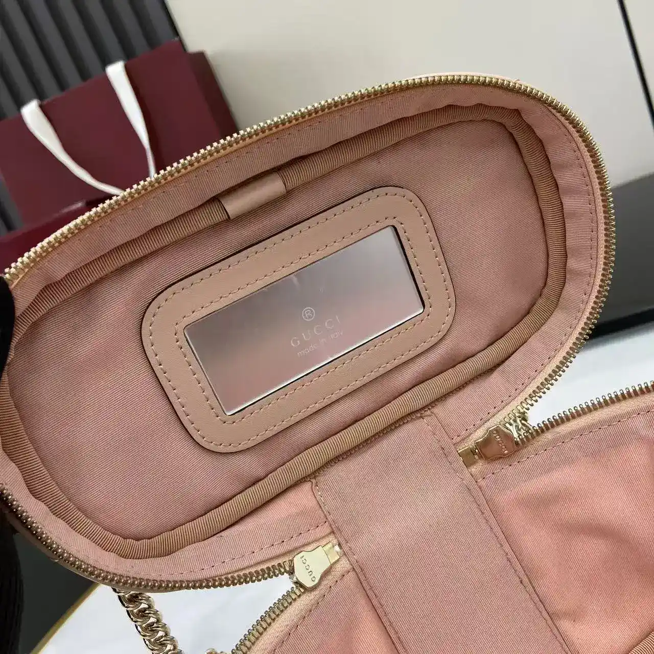 Gucci Marmont Pink GG Supreme Canvas Top Handle Bag product photo from LabelPicks