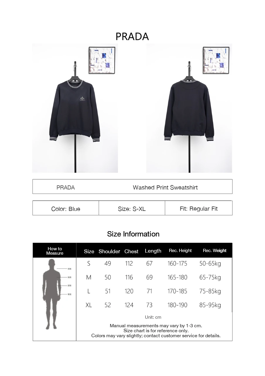 Prada Navy Washed Distressed Logo Crewneck Sweatshirt product photo from LabelPicks