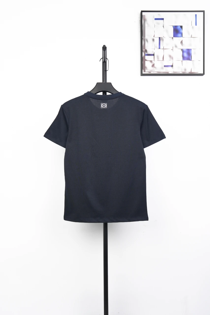 LOEWE Navy Printed and Embroidered Playful Lettering T-Shirt product photo from LabelPicks