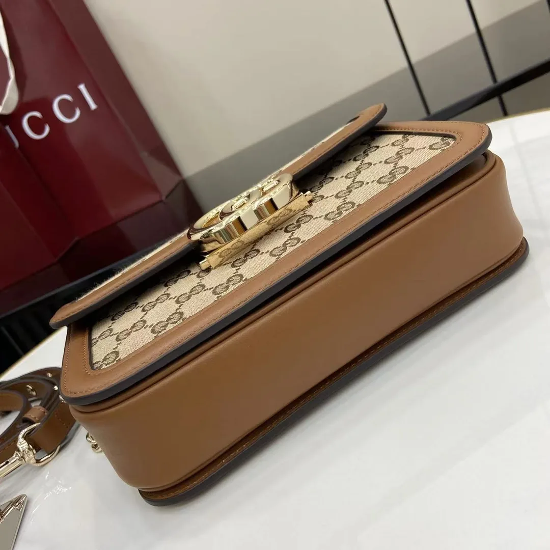 Gucci Brown Monogram Canvas Crossbody Bag product photo from LabelPicks