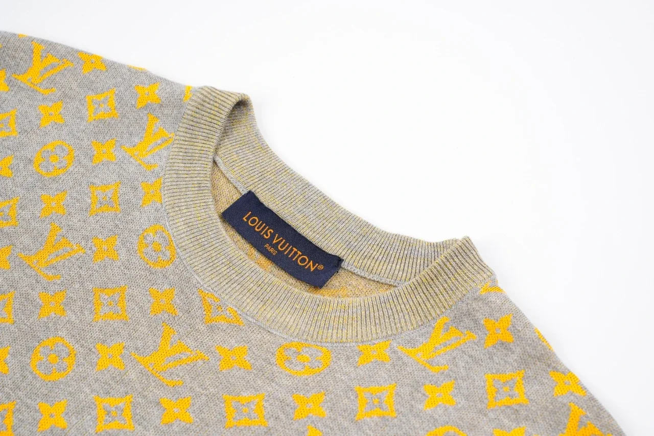 Louis Vuitton Beige Monogram Jacquard Knit T-Shirt product photo from LabelPicks