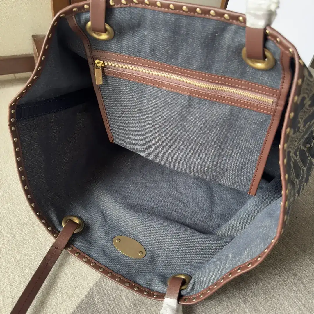 Celine Triomphe Brown Denim Tote Bag product photo from LabelPicks