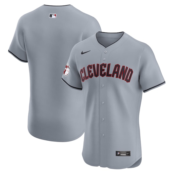 Cleveland Guardians Nike Alternate Vapor Premier Elite Patch Jersey - Gray