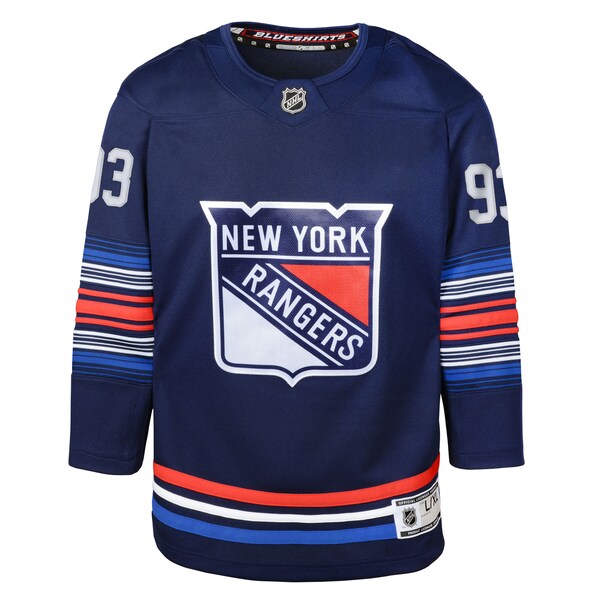 Mika Zibanejad New York Rangers Youth Alternate Premier Player Jersey - Navy