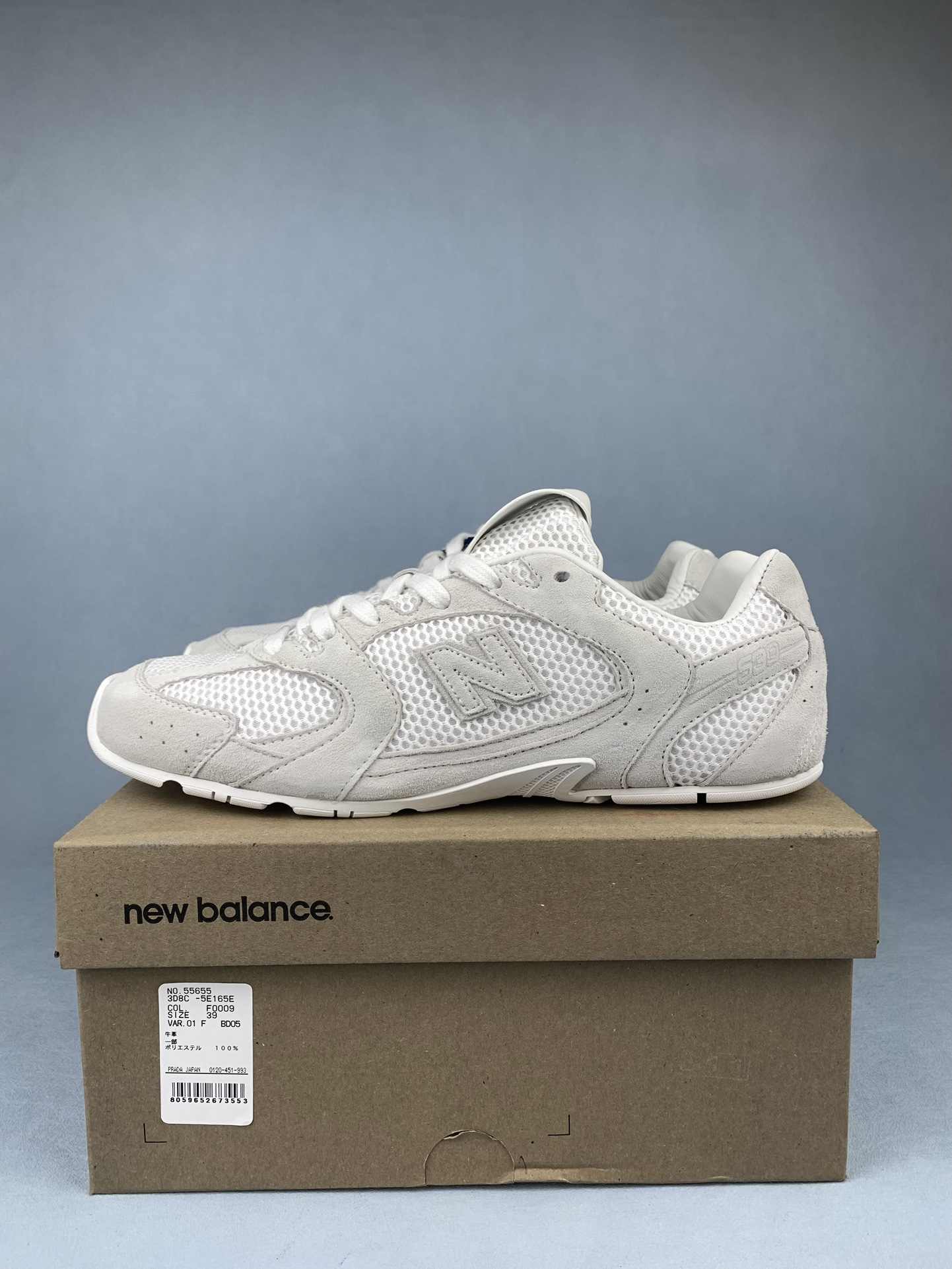 New Balance X Miu Miu 530 suede and mesh sneakers