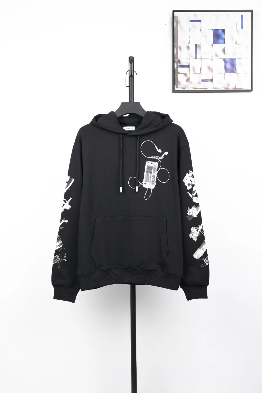 Off-White Black Headphone Arrow Graphic Hoodie product photo from LabelPicks