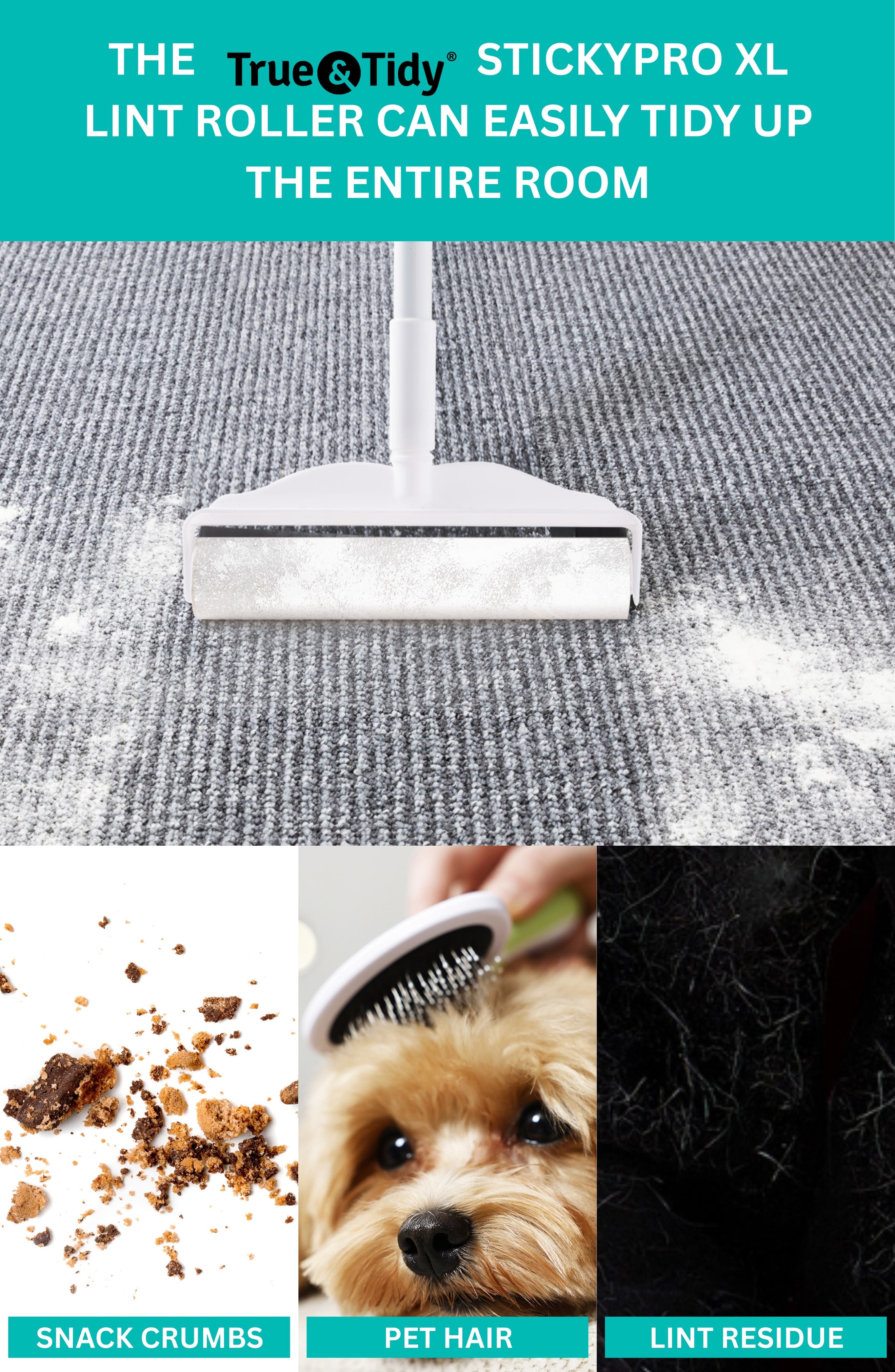TRUE AND TIDY 2-Pack Sticky Pro XL Lint Roller Refills