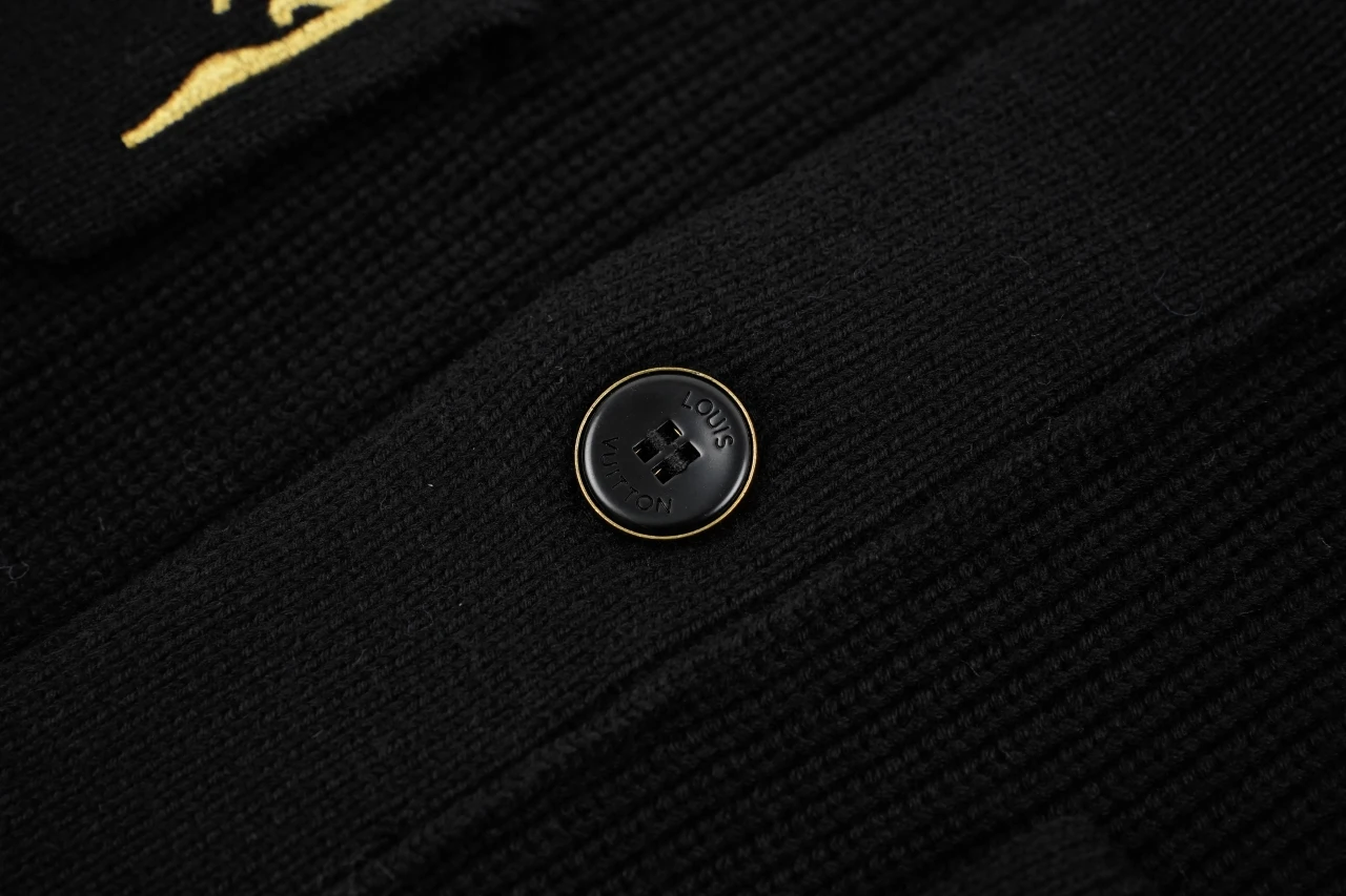 Louis Vuitton Black Embroidered Knit Cardigan product photo from LabelPicks