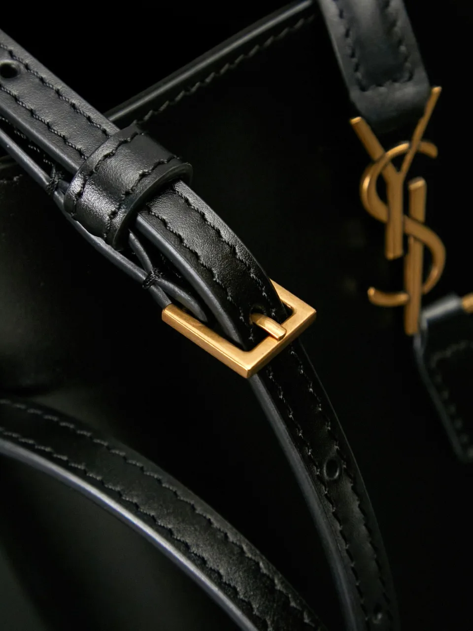 Saint Laurent Black Calfskin Bucket Bag product photo from LabelPicks