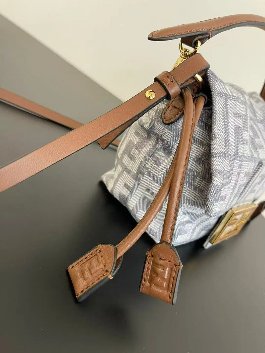 Fendi Brown Baguette Calfskin Bucket Bag product photo from LabelPicks