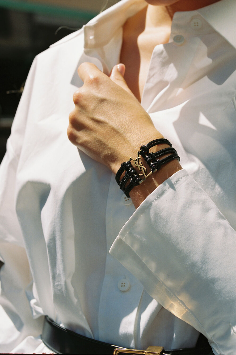 SAINT LAURENT צמיד מעור