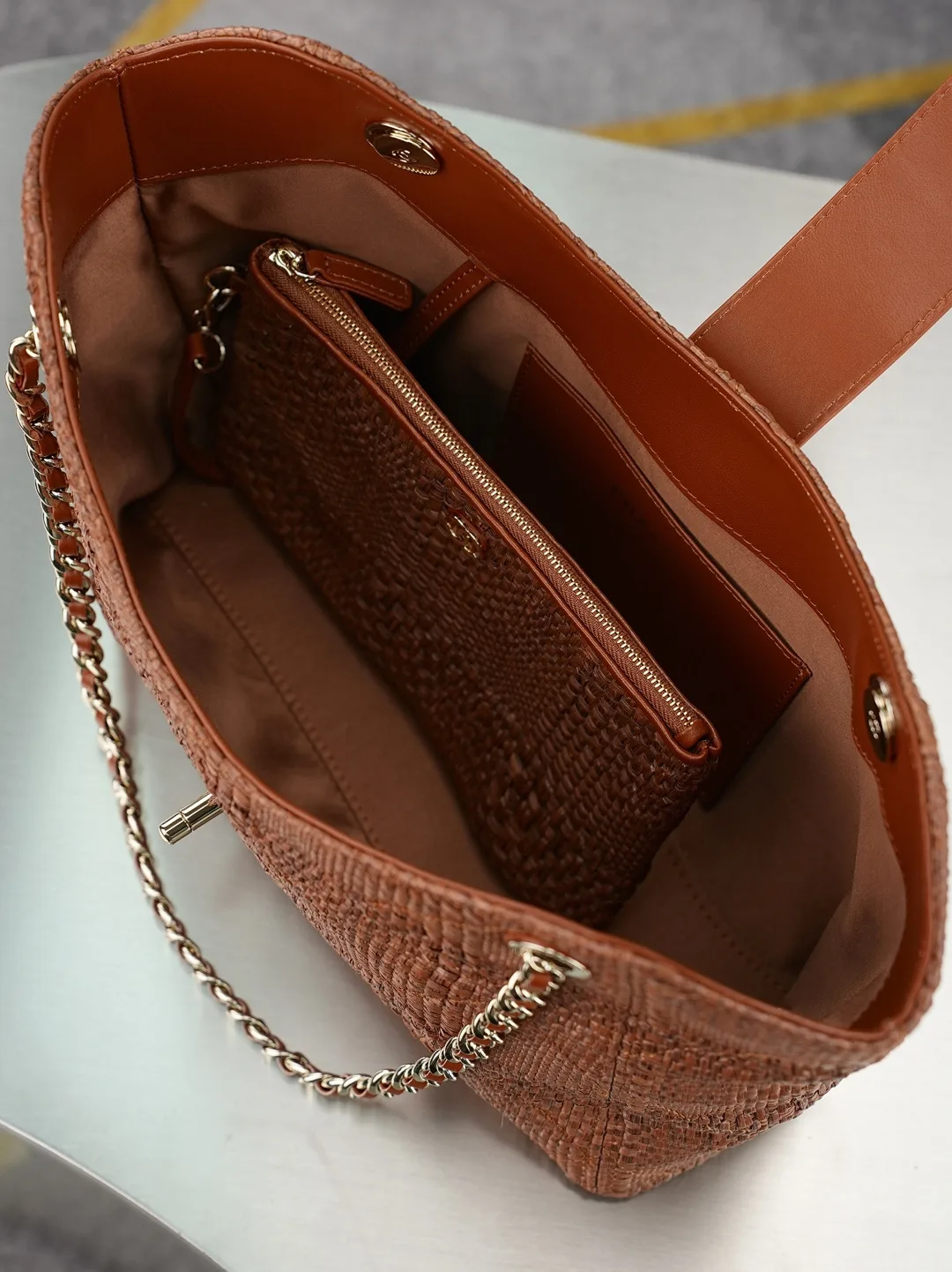 Chanel Straw Woven Shoulder Bag product photo from LabelPicks