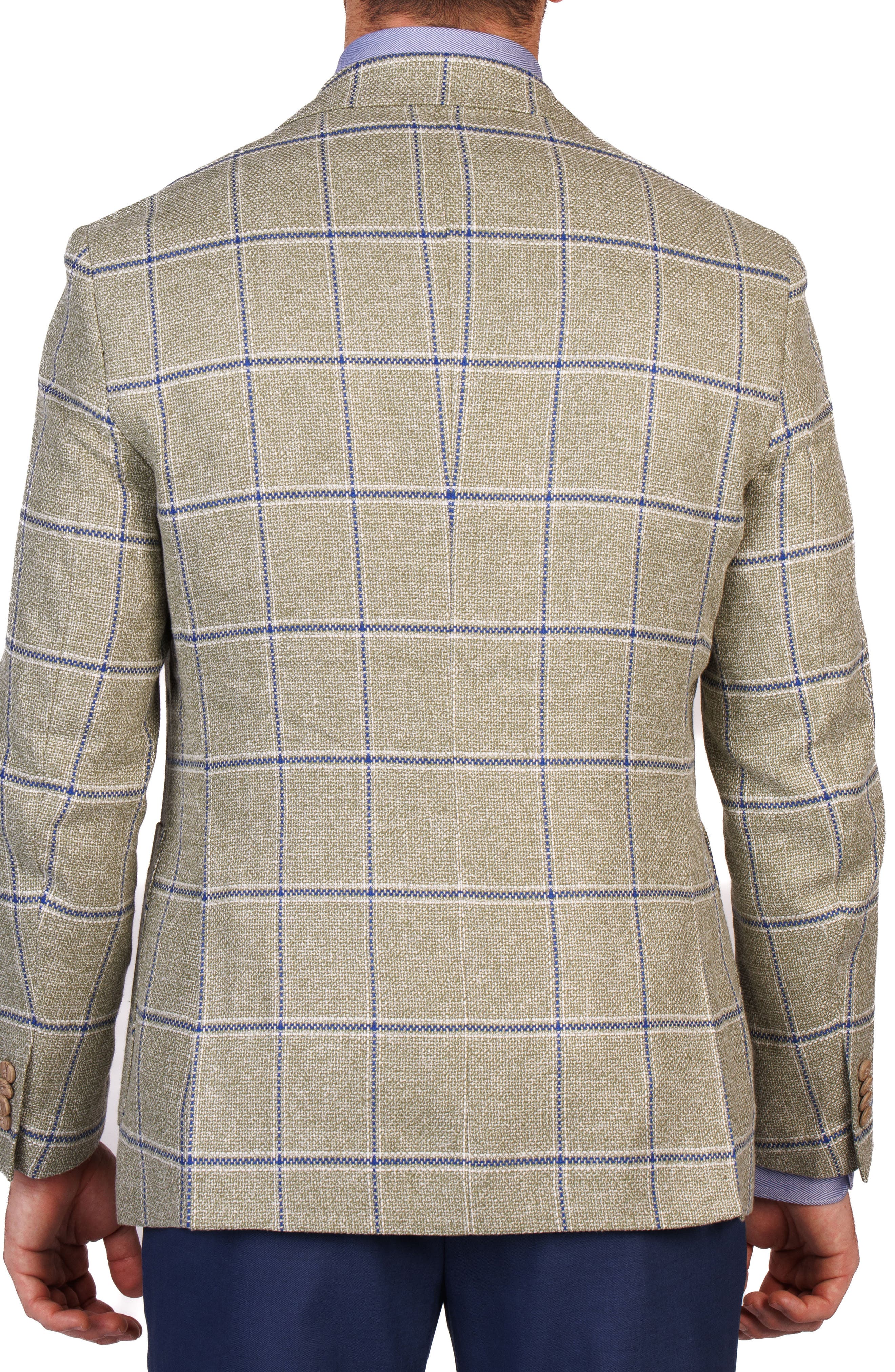 TailorByrd Textured Yarn Dyed Windowpane Sport Coat