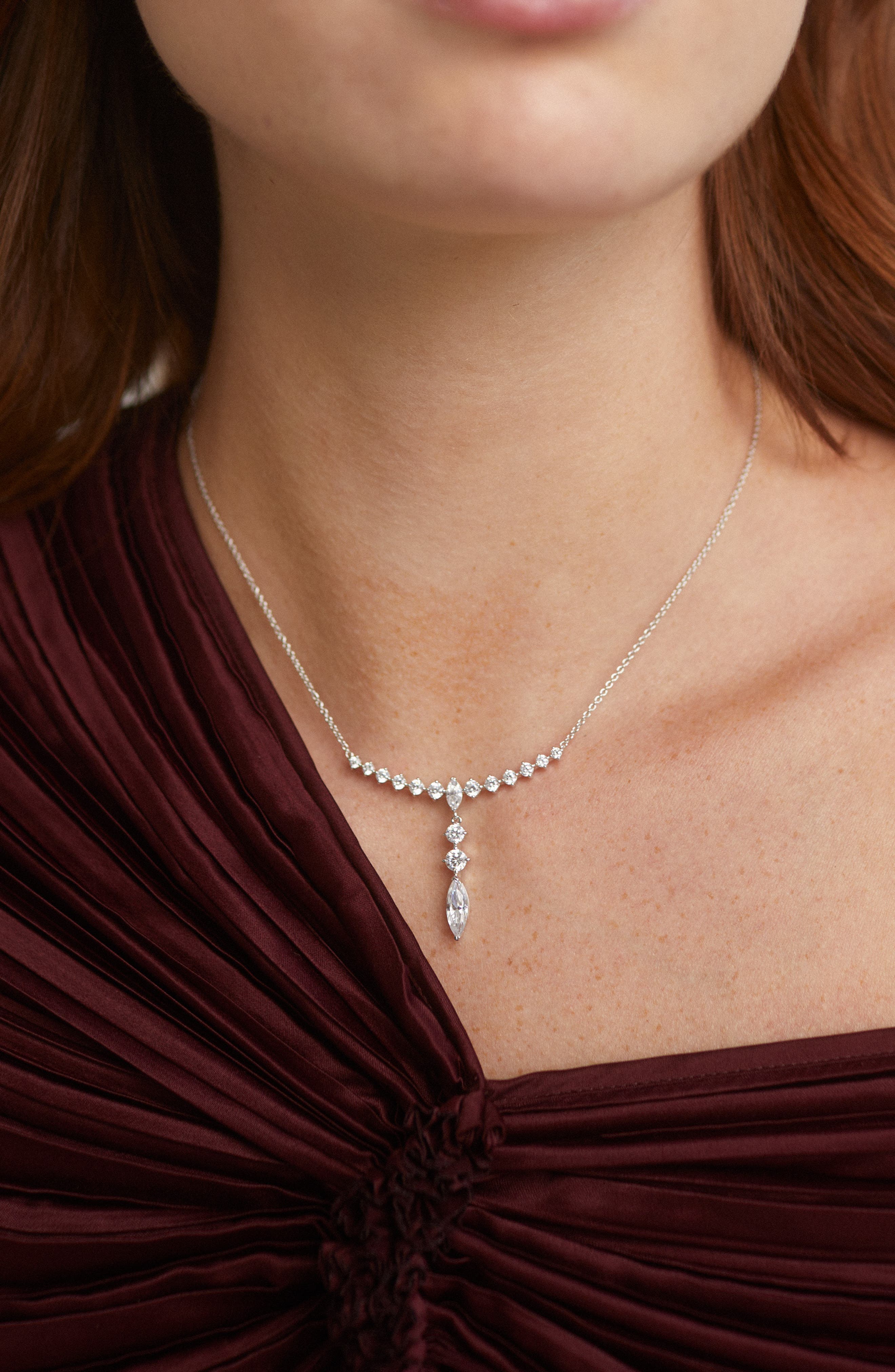 Nadri Cassi Cubic Zirconia Frontal Necklace