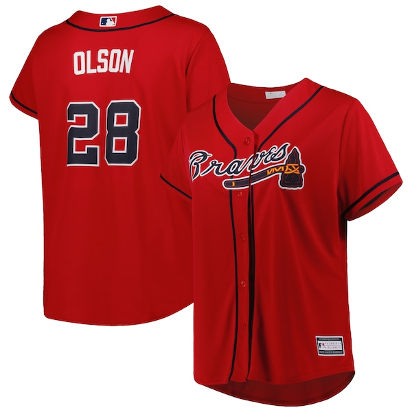 Matt Olson Atlanta Braves Women's Plus Size Replica Player Jersey - Red