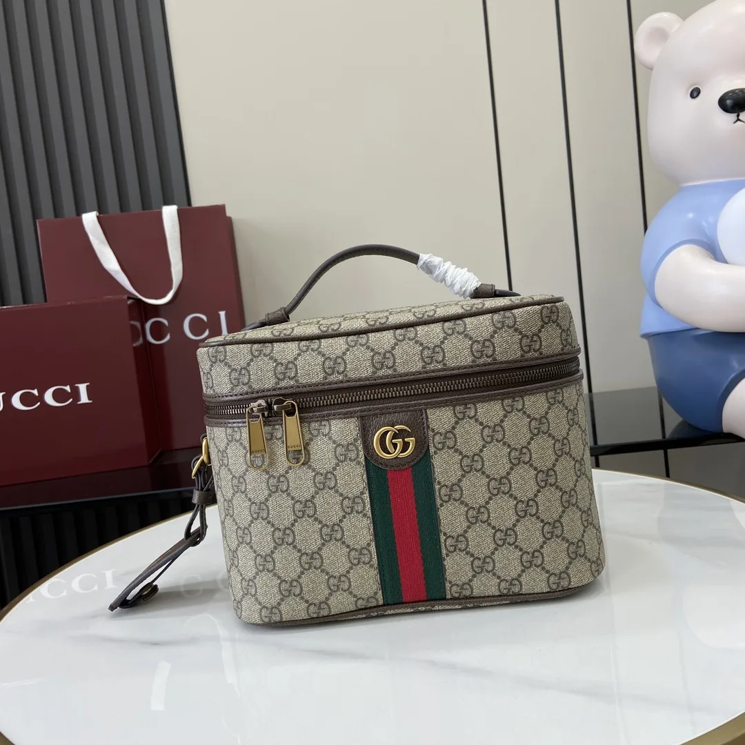 Gucci Brown Canvas and Leather Top Handle Bag product photo from LabelPicks