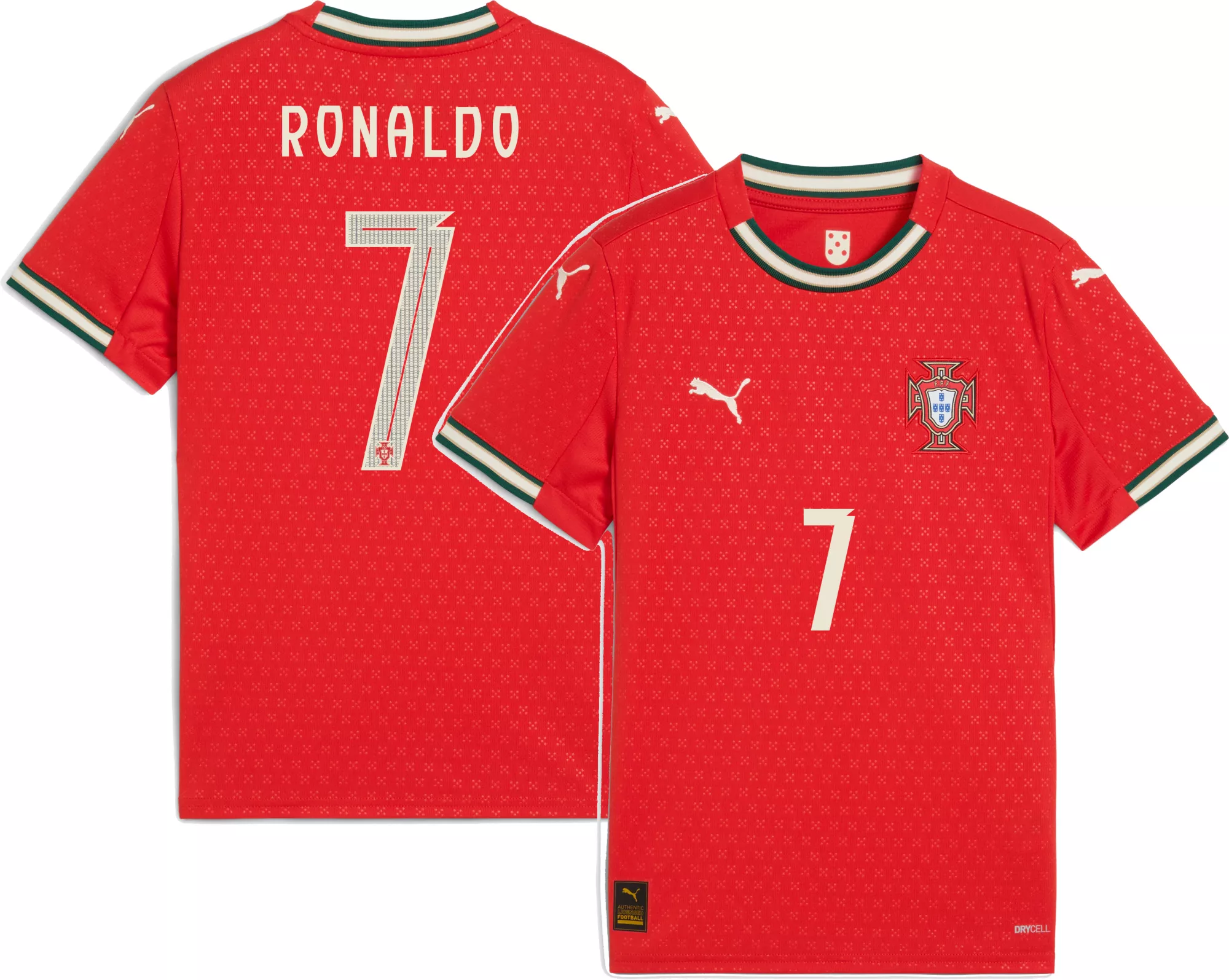 2025 PUMA Cristiano Ronaldo Portugal Youth Home Authentic Jersey